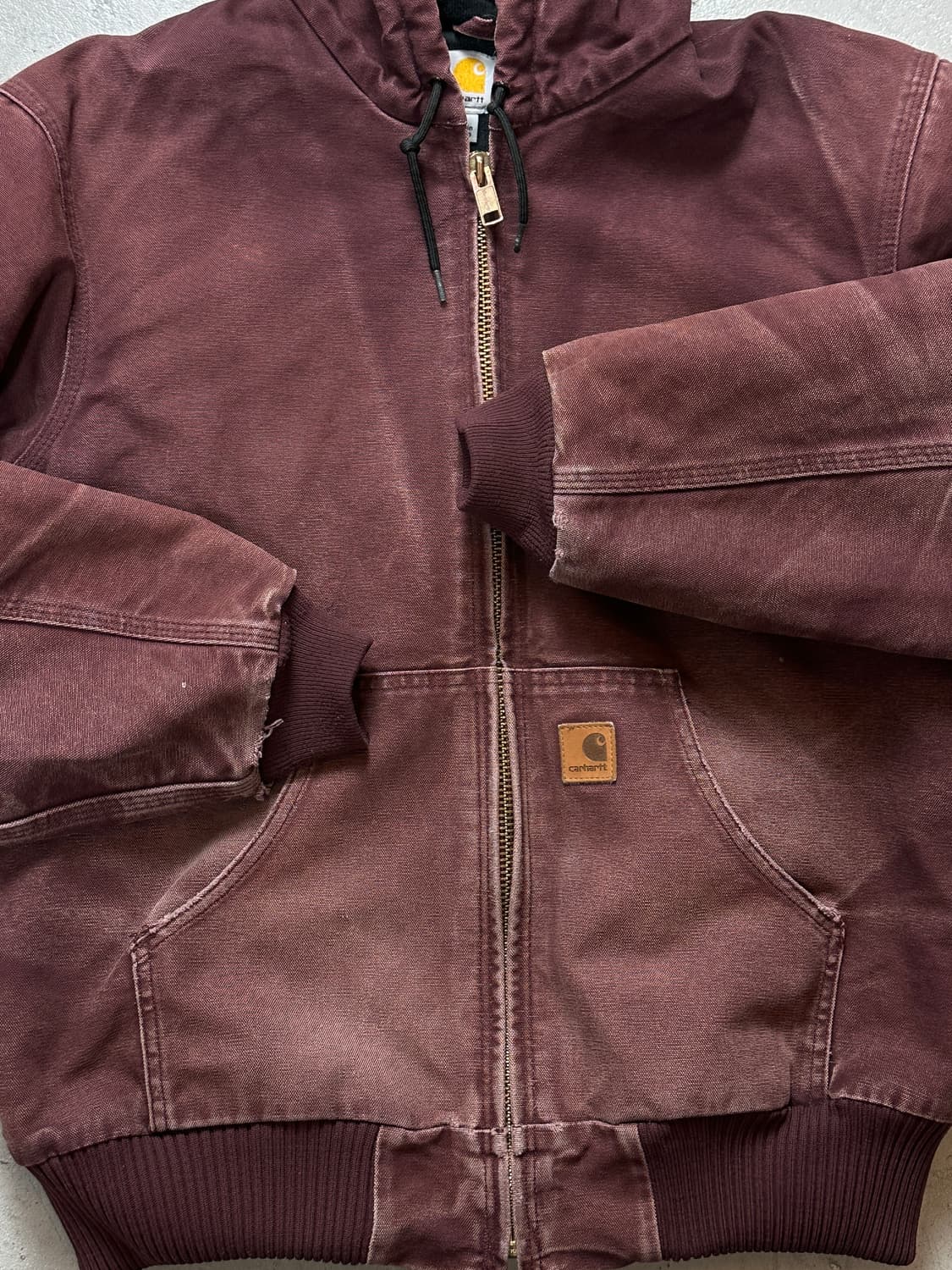 OG 칼하트 J130 액티브 자켓 칼하트 PRT 버건디 상품이미지8
