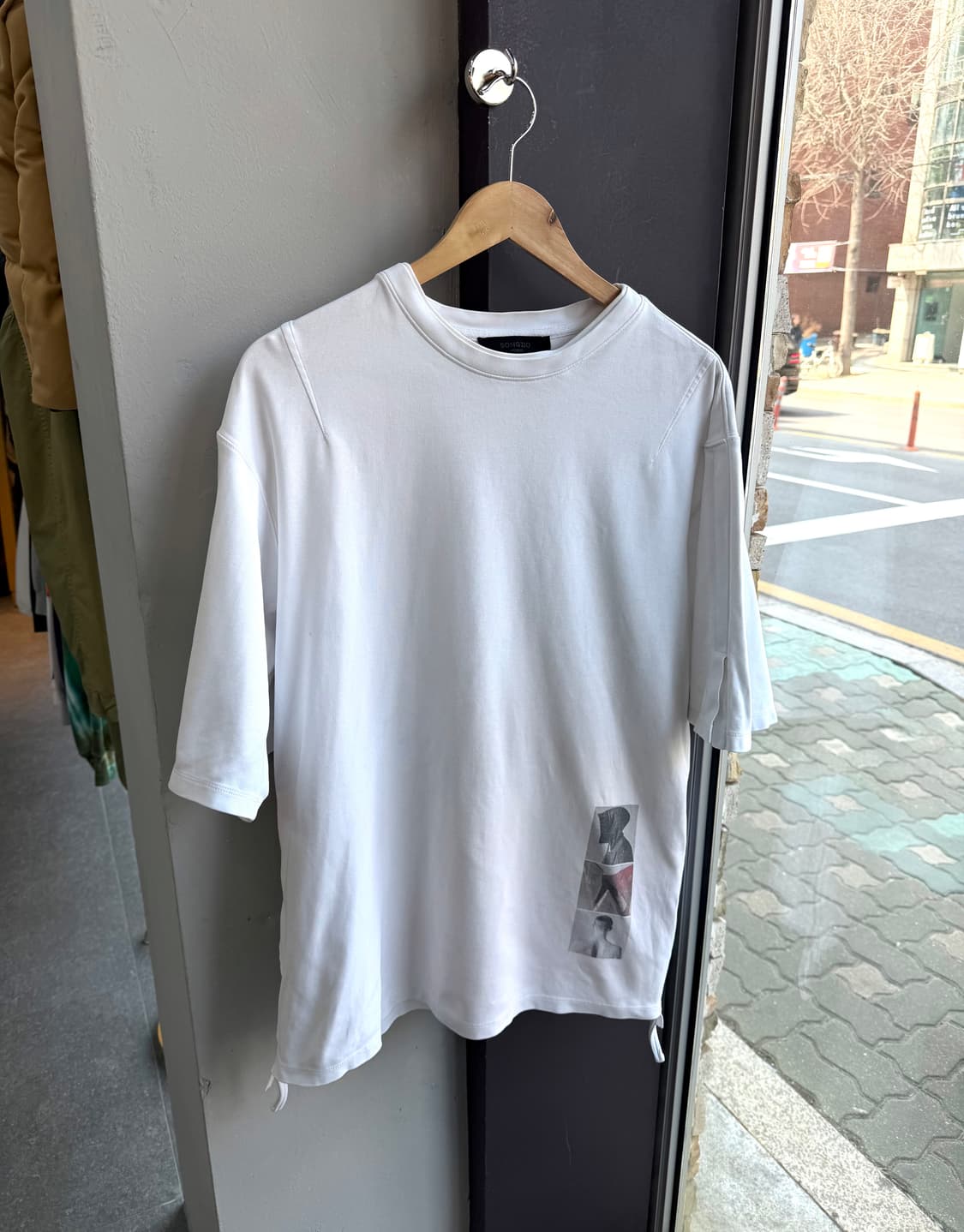 100~105/ 송지오옴므 엔젤윙 프린트 라운드 반팔 상품이미지2