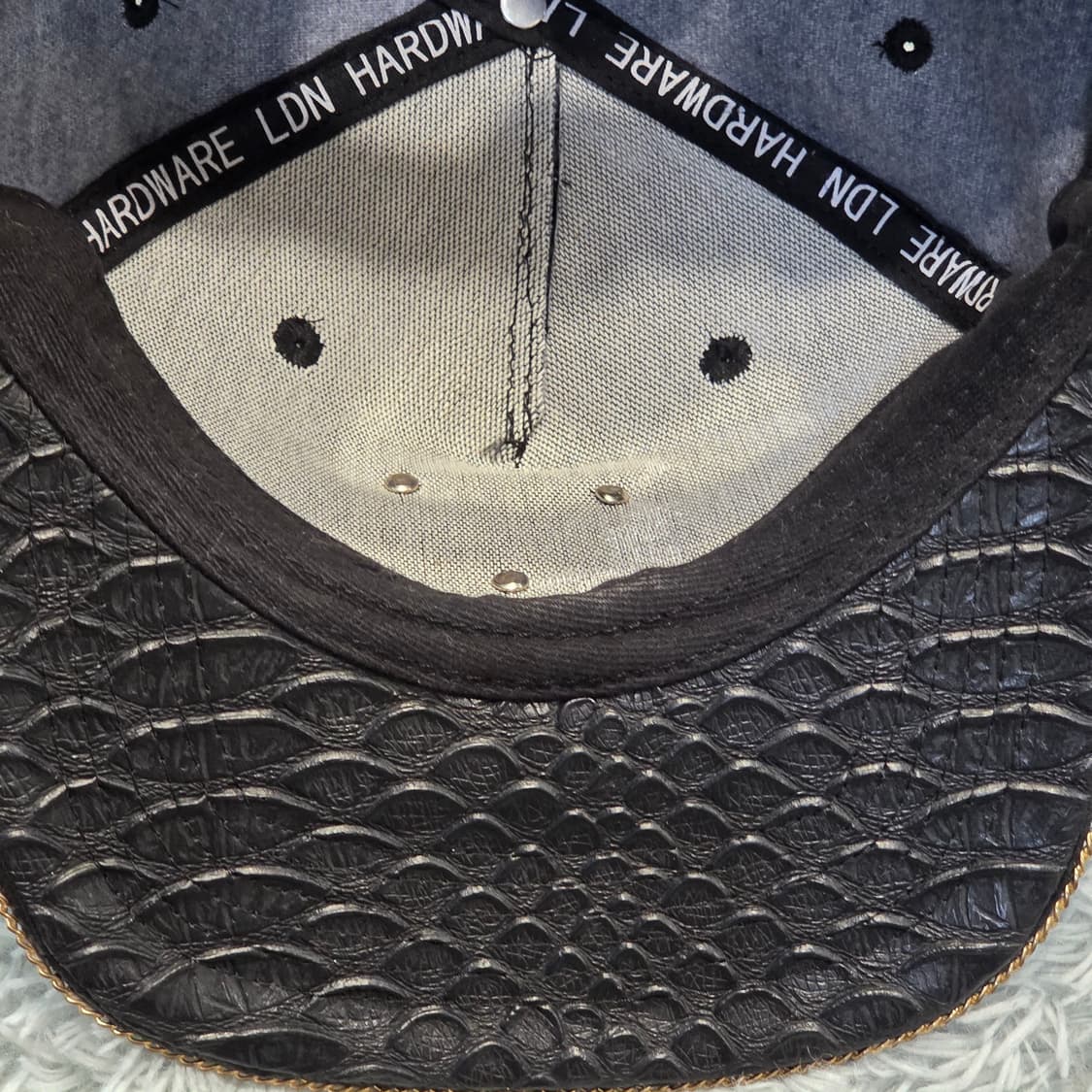 L7-3:헤이터 스냅백 하드웨어 런던 콜라보 블랙 크로커 캡 (56-59 상품이미지10