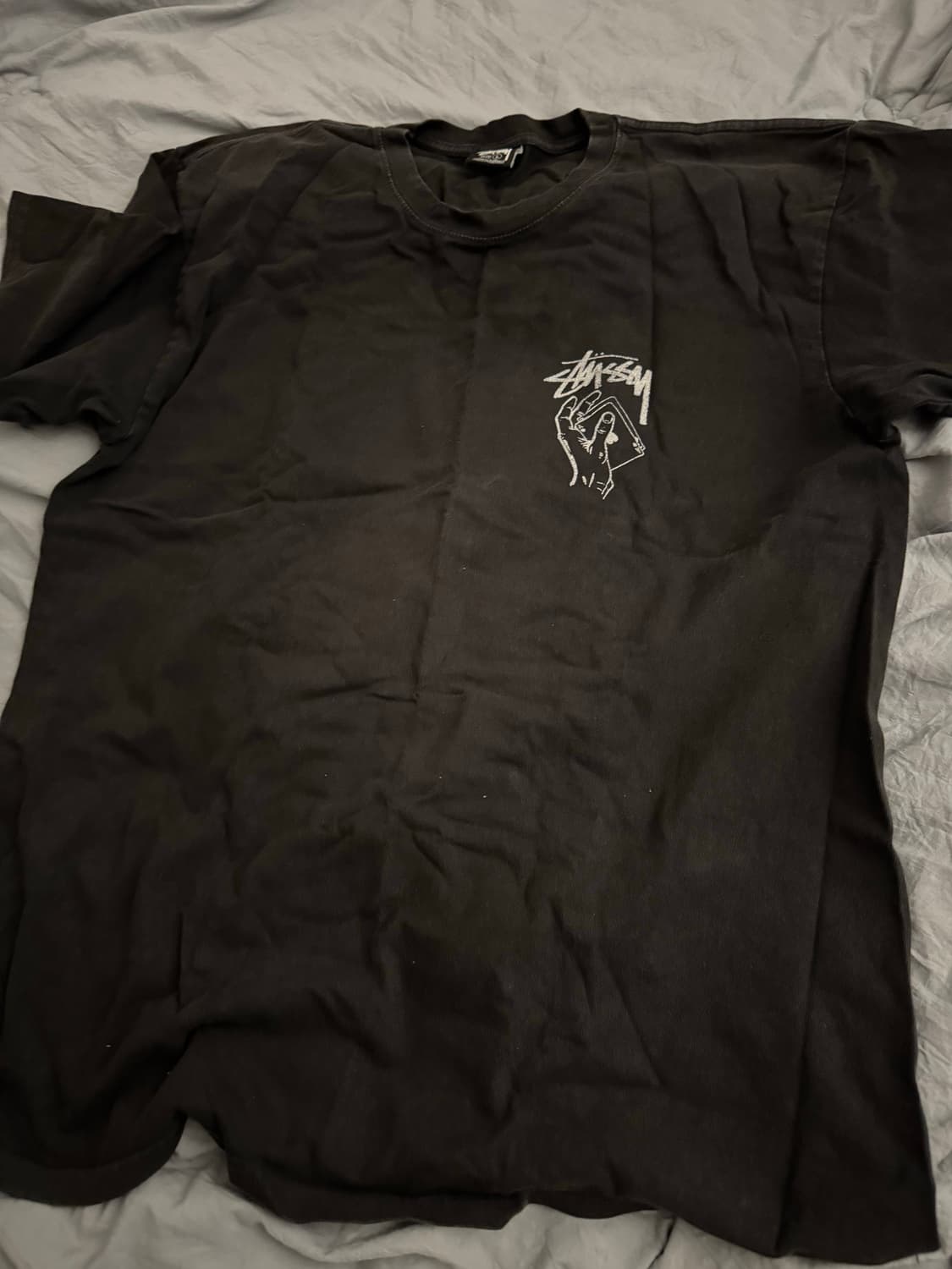 스투시 블랙 반팔 티셔츠 카드 그래픽 L 상품이미지1