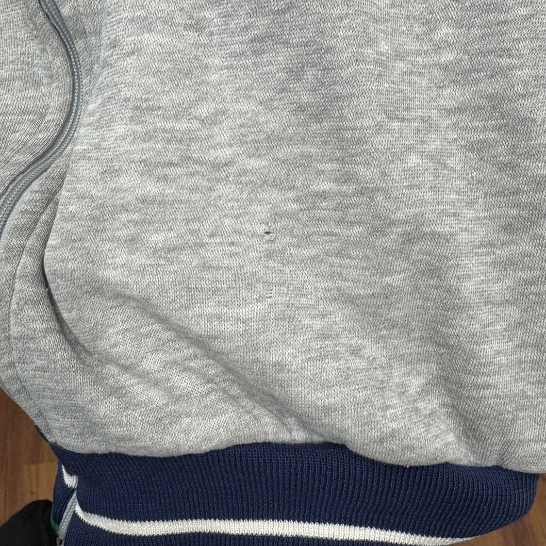 90s 나이키 바시티 후드 집업 럭비 클럽 빅로고 디테일 그레이 상품이미지7