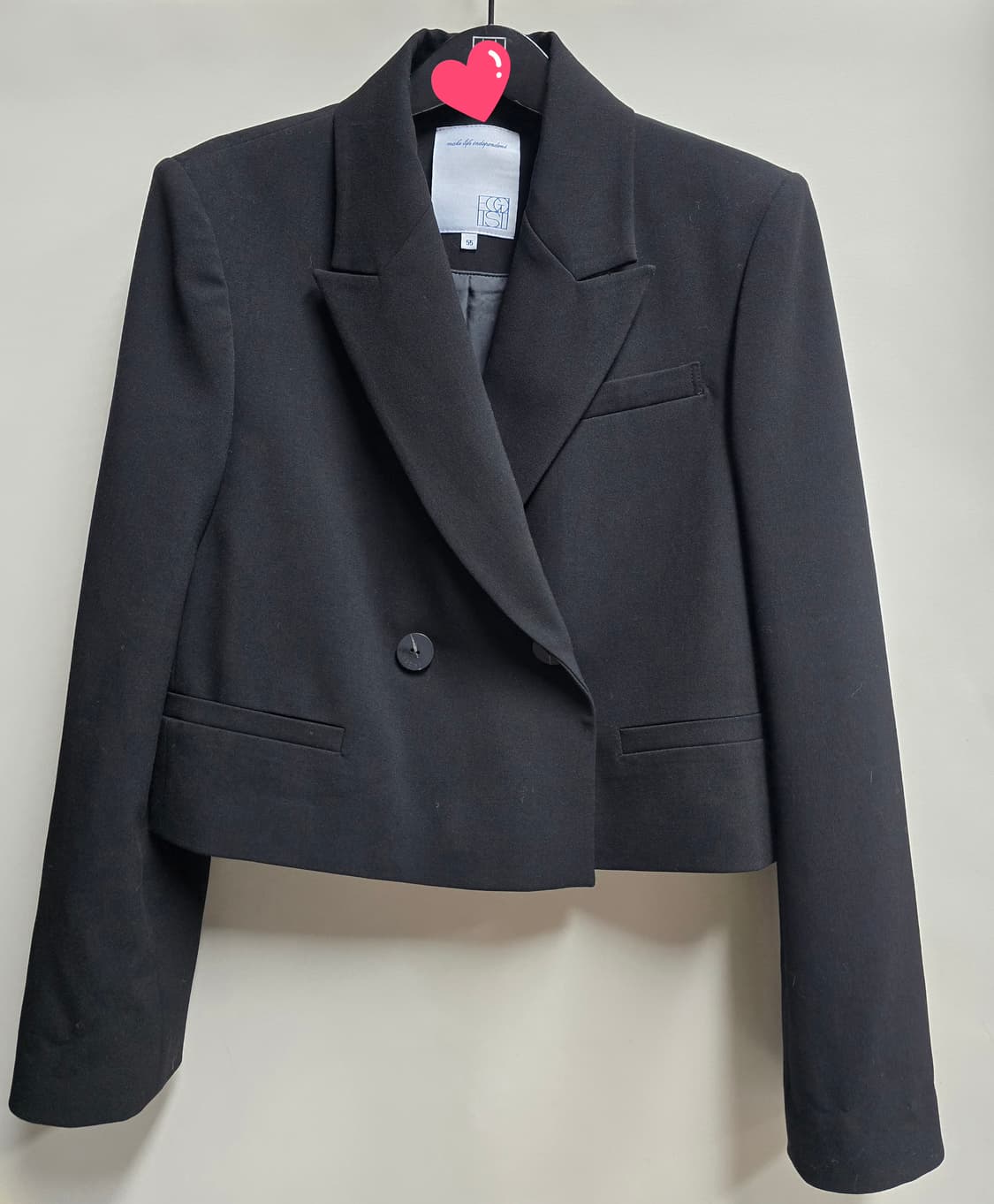 에고이스트 크롭 더블 자켓 55 상품이미지1