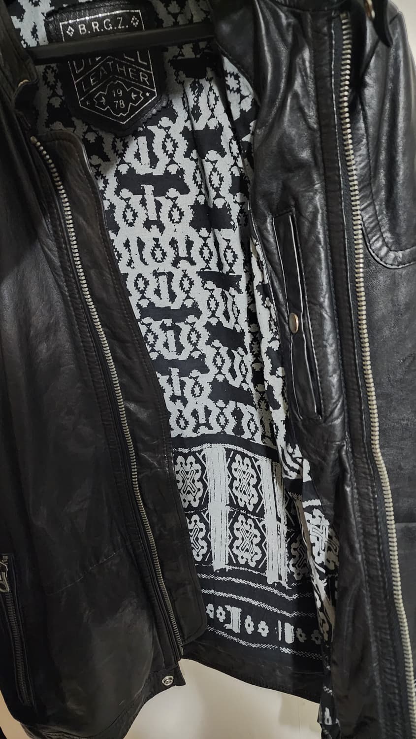 디젤(DIESEL) 레더 가죽 라이더 자켓 상품이미지5