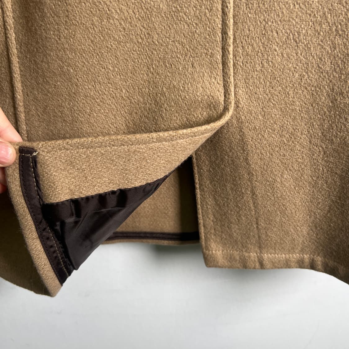 Schott NYC 쇼트 카멜 울 피코트 M 상품이미지7