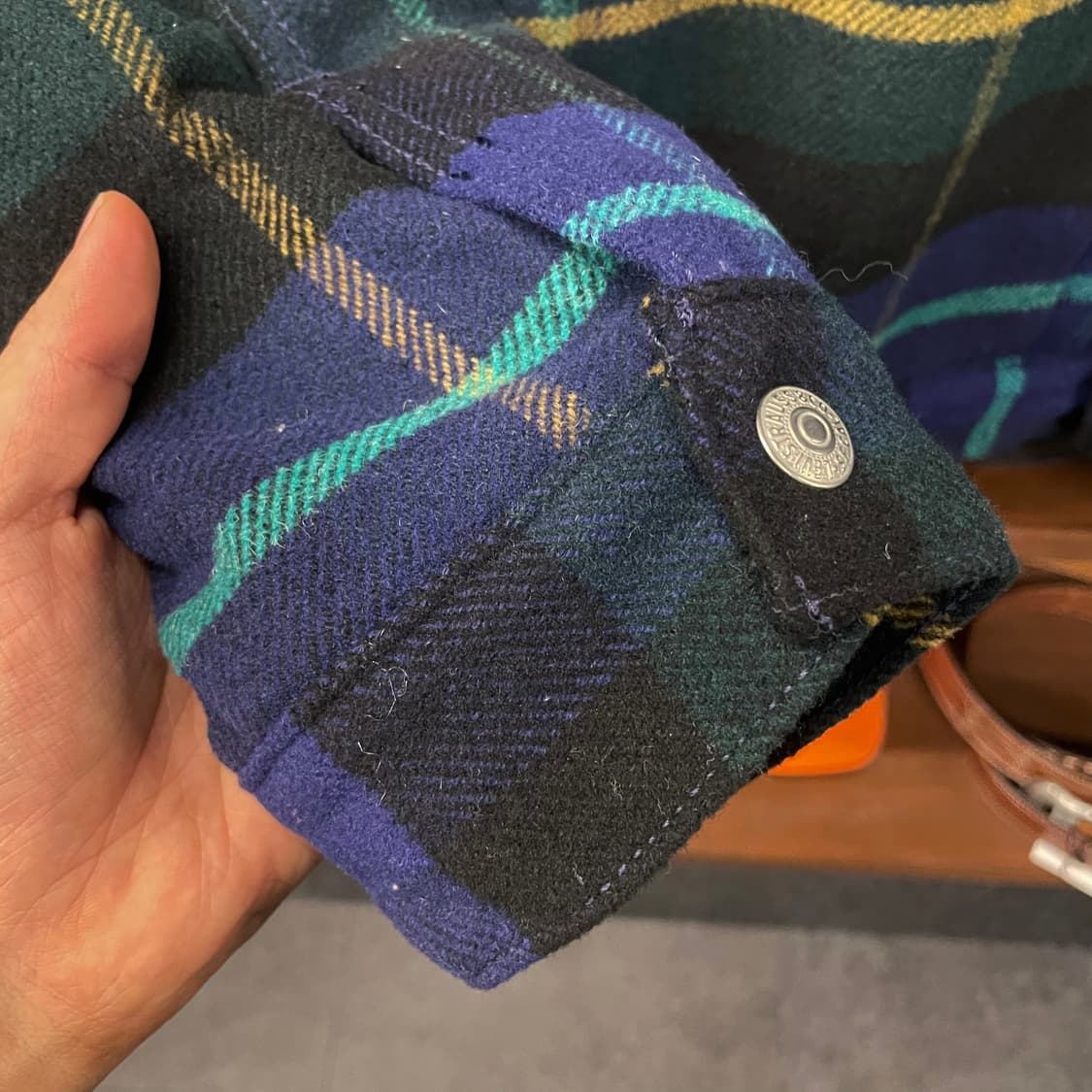 리바이스 릴렉스드 타입1 체크 쉐르파 자켓 상품이미지5