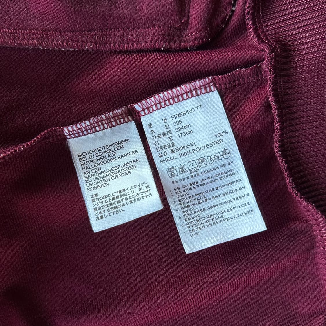 [M]아디다스 파이어버드 버건디 골드 트랙탑 져지 상품이미지7