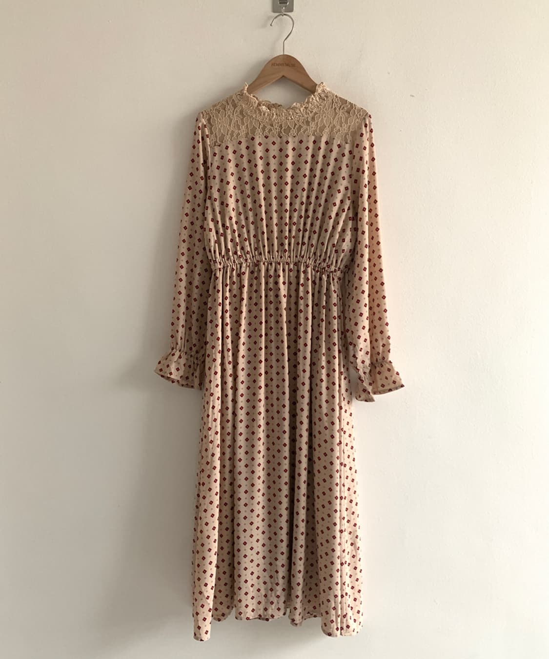 Lace Collar Highneck Vintage Dress 상품이미지1