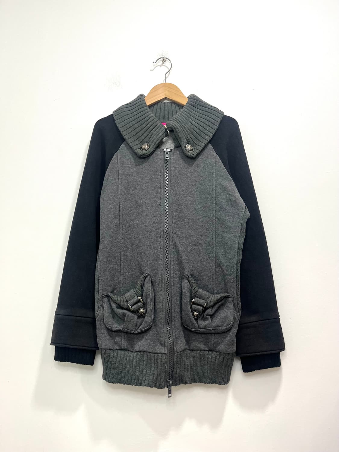 일본 빈티지 락펑크 카고 양각버튼 프린팅 집업 상품이미지1