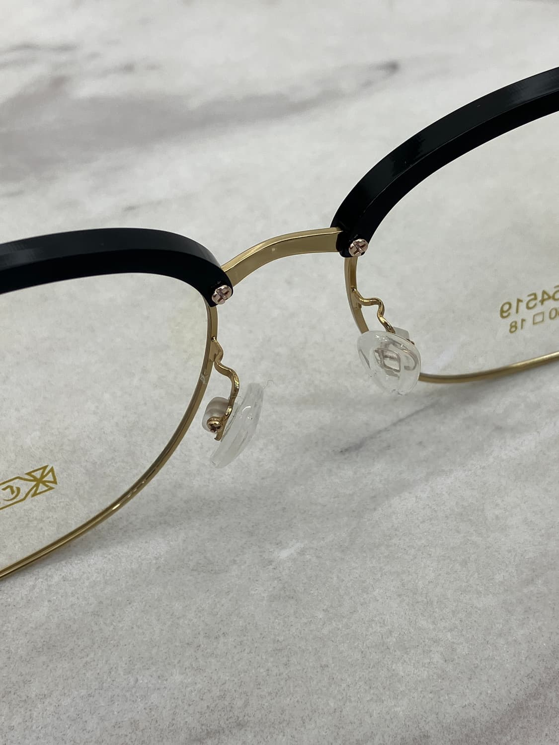 크루세이드 Crusade 빅 블랙 골드 와이드 하금테 안경 상품이미지4