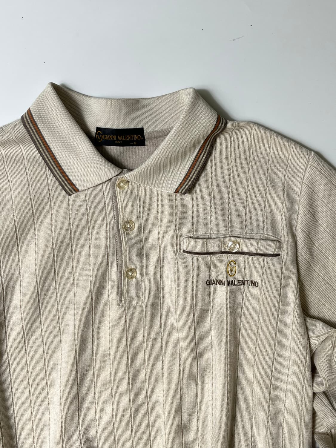 지아니 발렌티노 아이보리 카라 티 상품이미지8