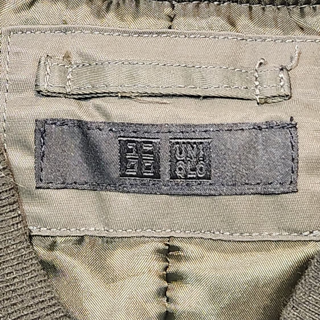 유니클로 카키색 봄버 ma-1 자켓 항공점퍼 (2XL) 상품이미지2