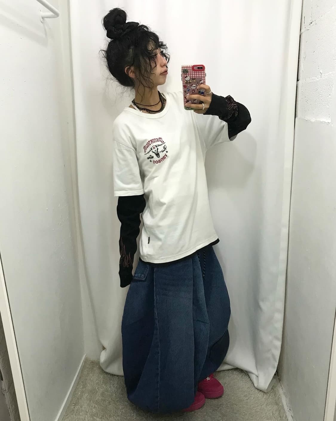Vanson Embroidery Layered Long Sleeves 상품이미지2