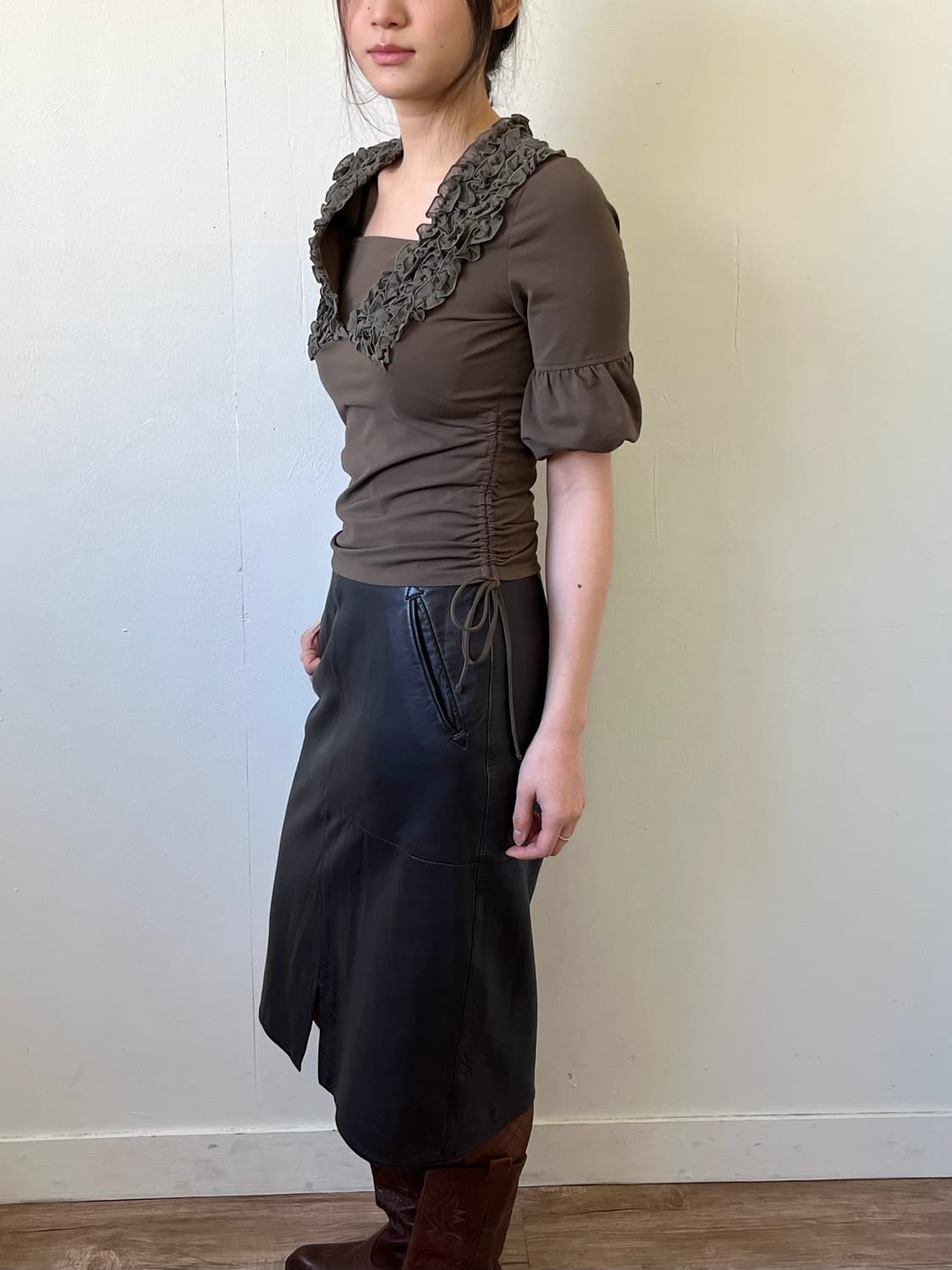 70’s Gucci 레더 스커트 상품이미지6