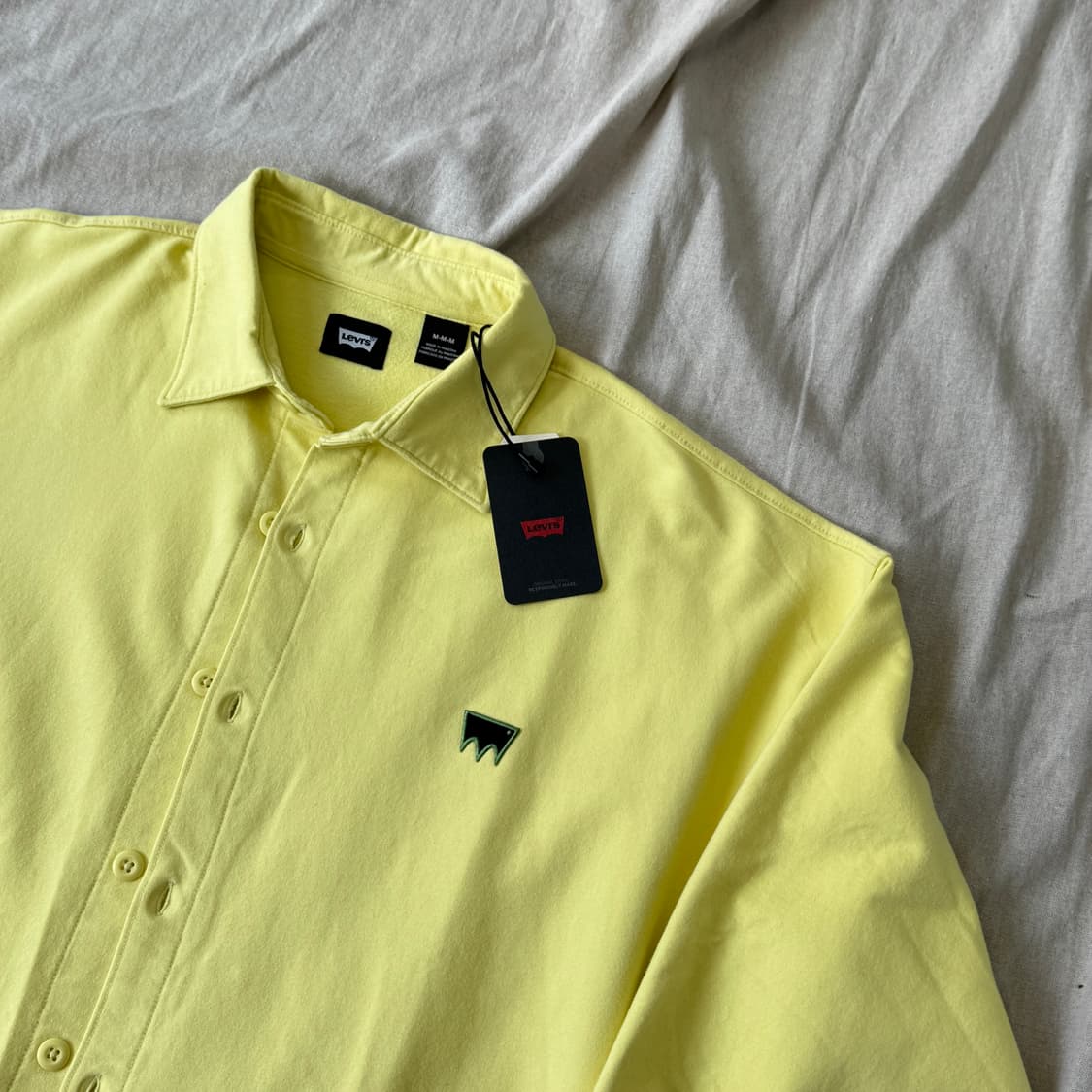 리바이스 코튼 패치 노란색 셔츠 M(105) 상품이미지2