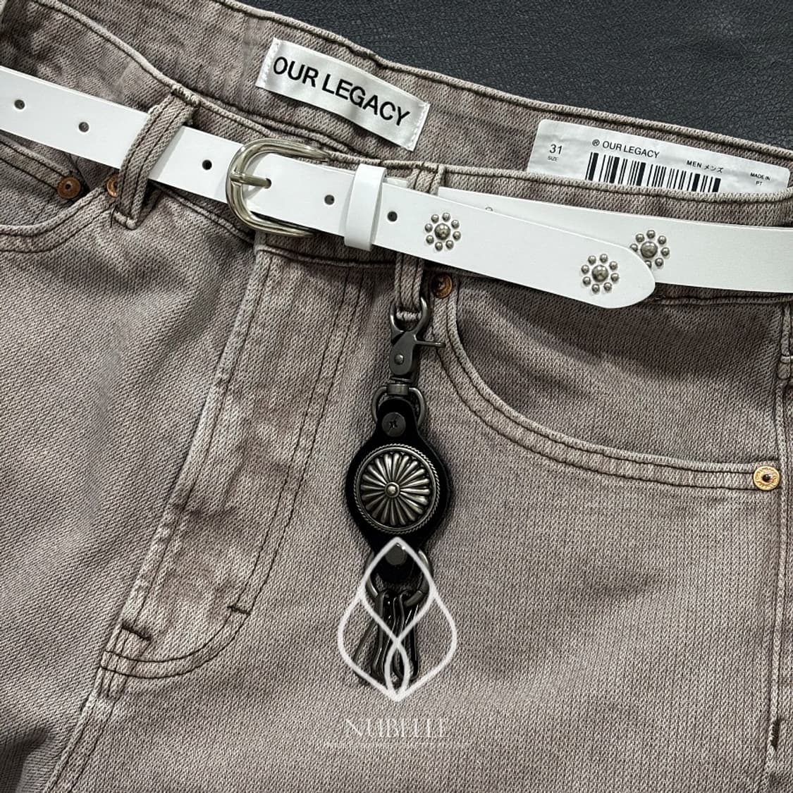 🌗 Daisy stud belt / 데이지 플라워 스터드 가죽 벨트 상품이미지3