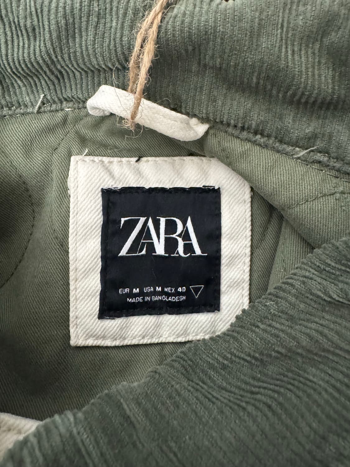 zara 자라 코듀로이 골덴 카라 화이트 데님 워크자켓 M 상품이미지7