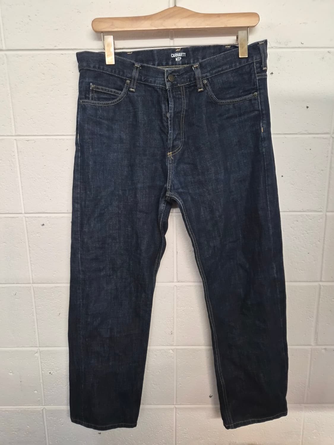 32) 칼하트 WIP 말로우 인디고 데님 팝니다 상품이미지1
