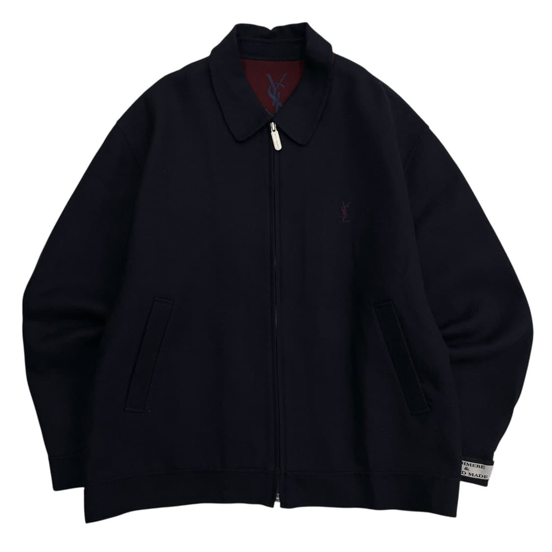 입생로랑 버건디 로고 카라 네이비 카라자켓 105 상품이미지2