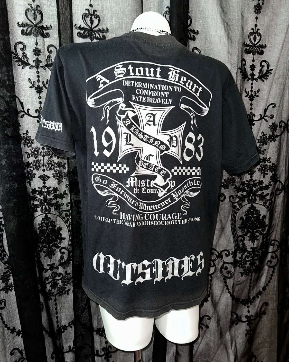 Black Laxique Lettering Short-Sleeved 상품이미지1