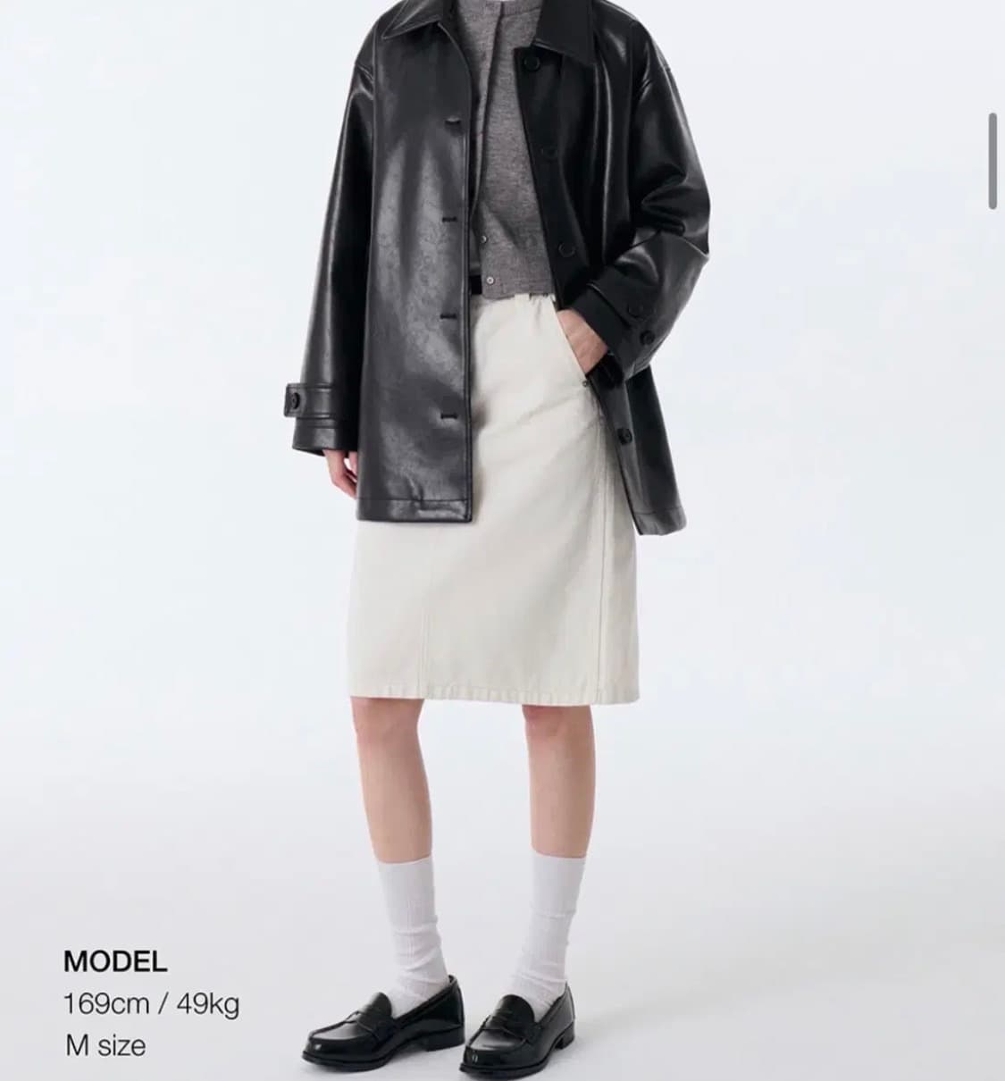 무신사 우먼즈 신세틱 레더 카코트 [블랙] 상품이미지1