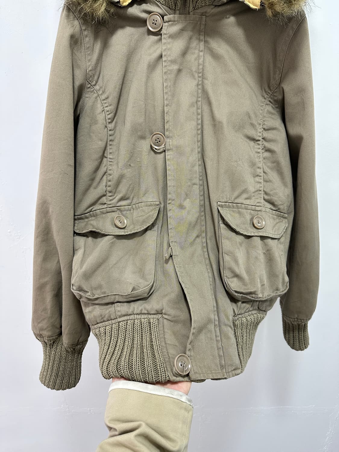 Fur padded bomber 상품이미지6