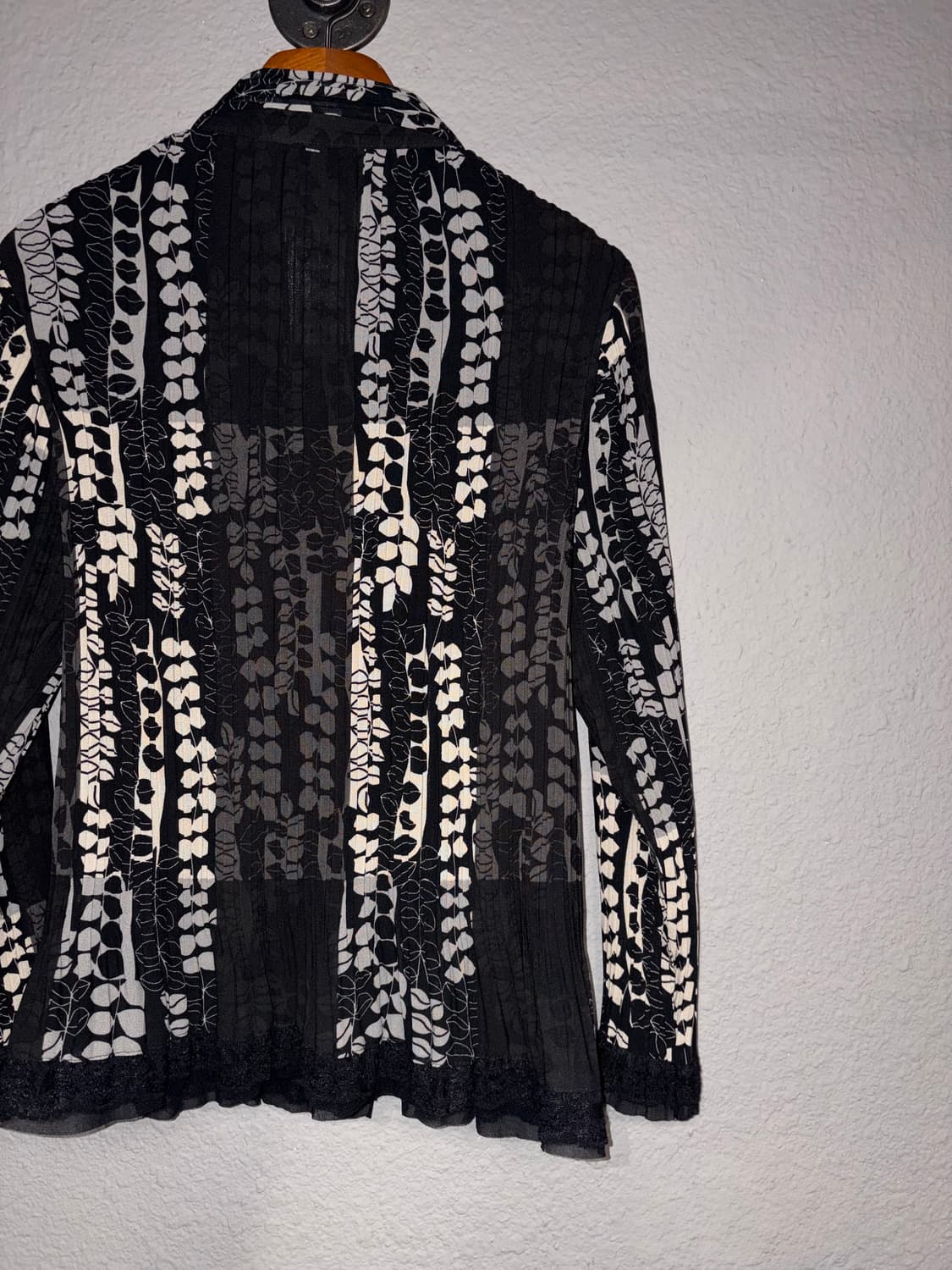 빈티지 나뭇잎 플리츠 셔츠 상품이미지6