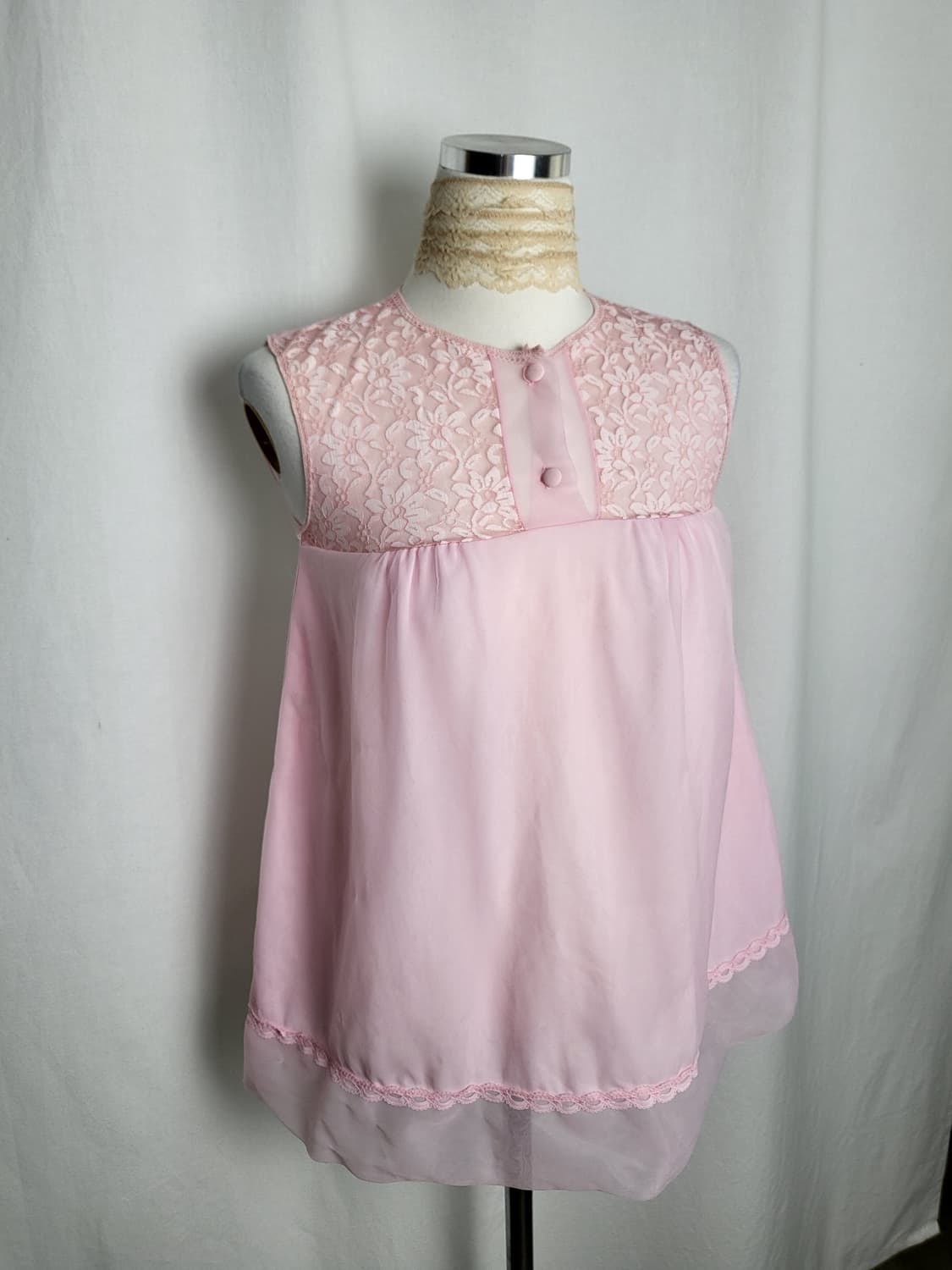 빈티지 파우더핑크 슬립 원피스 상품이미지2