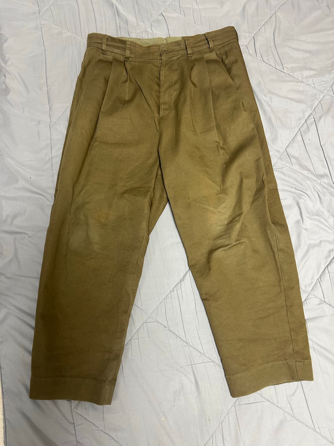 헤드메이너(HED MAYNER) 6플리츠 카키 팬츠 40size 상품이미지1