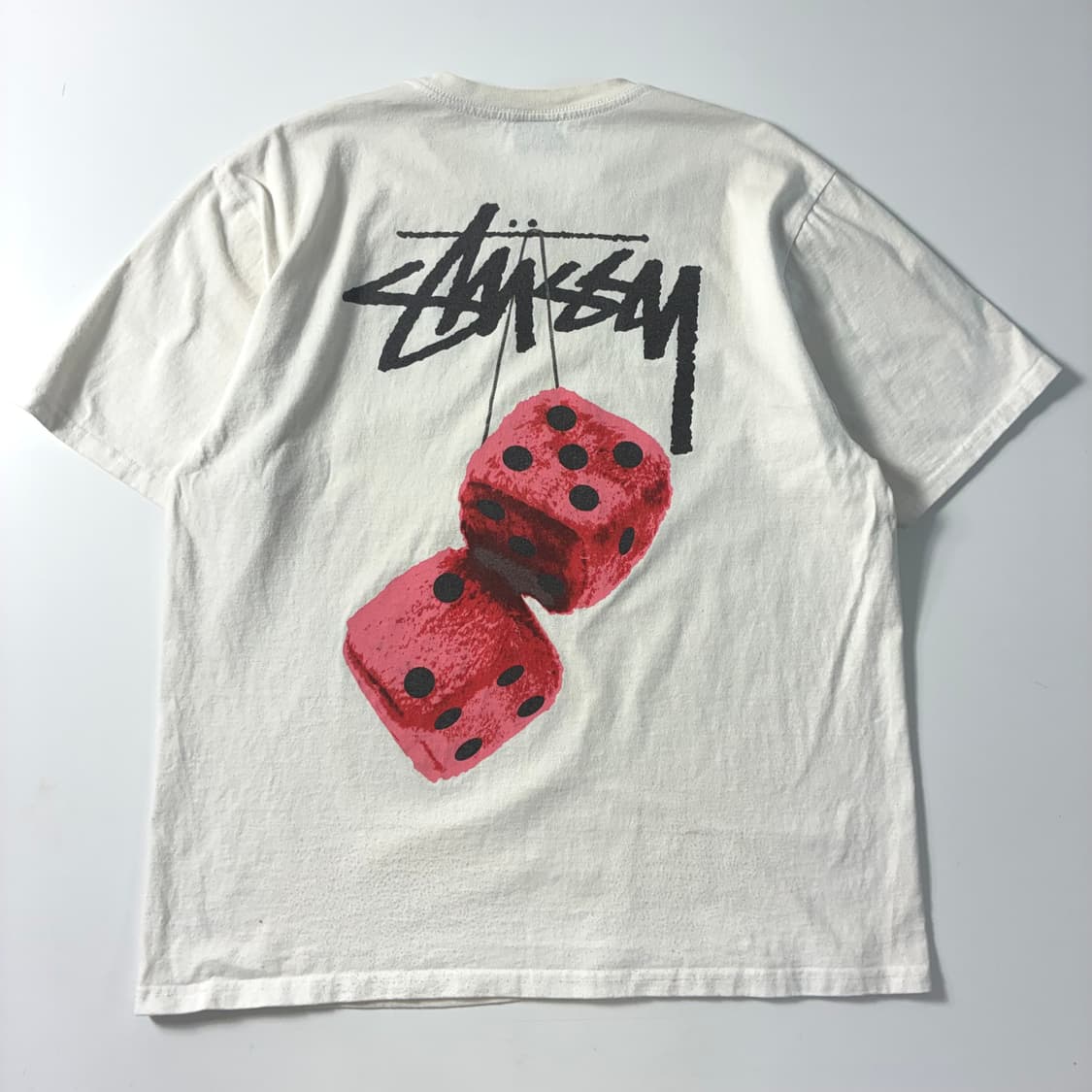 Stussy  스투시 퍼지 다이스 화이트 반팔 티셔츠  상품이미지2