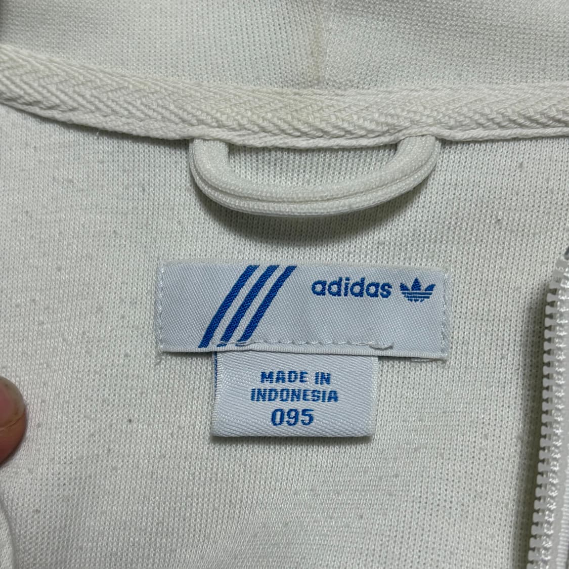 95 아디다스 여성용 핑크 삼선 화이트 후드 집업 상품이미지6