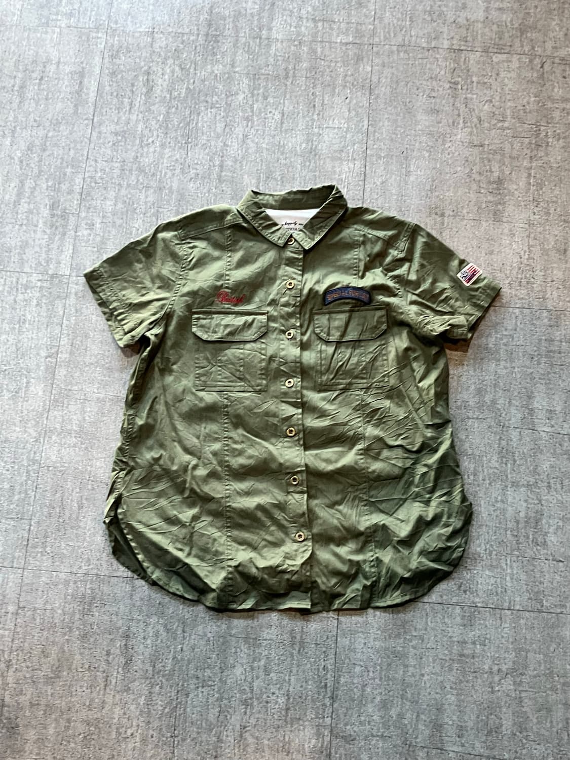 일본빈티지 Particular 핀터깔y2k 밀리터리 반팔셔츠 상품이미지1