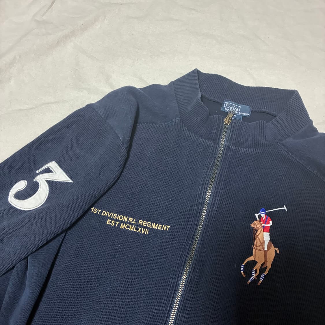 폴로 멀티 빅포니 3 니트 집업 XL 상품이미지5