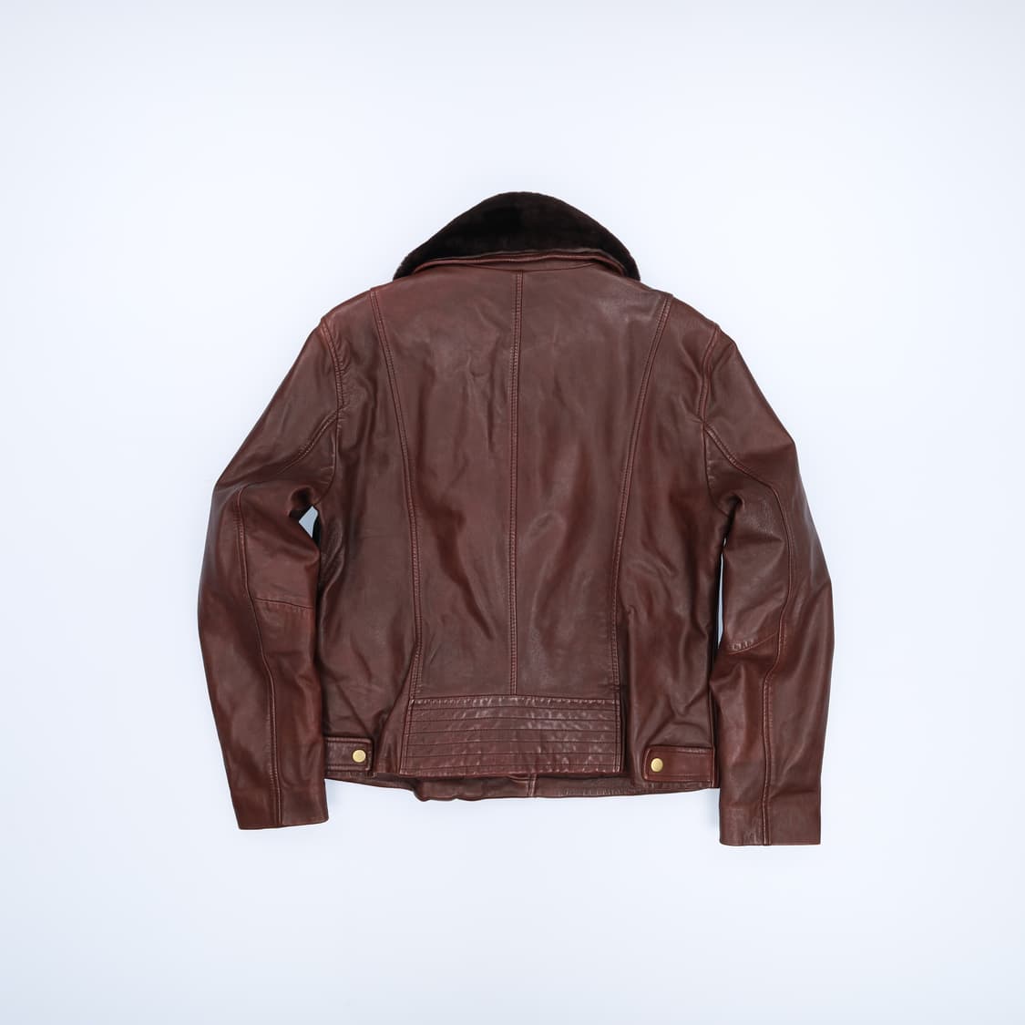 XL 마시모두띠 퍼 양가죽 라이더 자켓 브라운 4218 상품이미지3