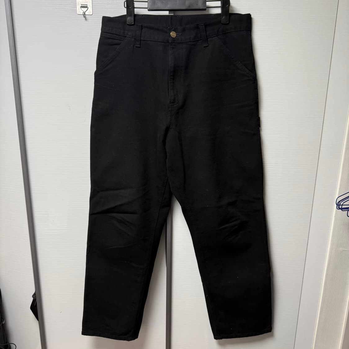 Carhartt WIP 칼하트윕 디어본 캔버스 싱글 니 팬츠 블랙 상품이미지3