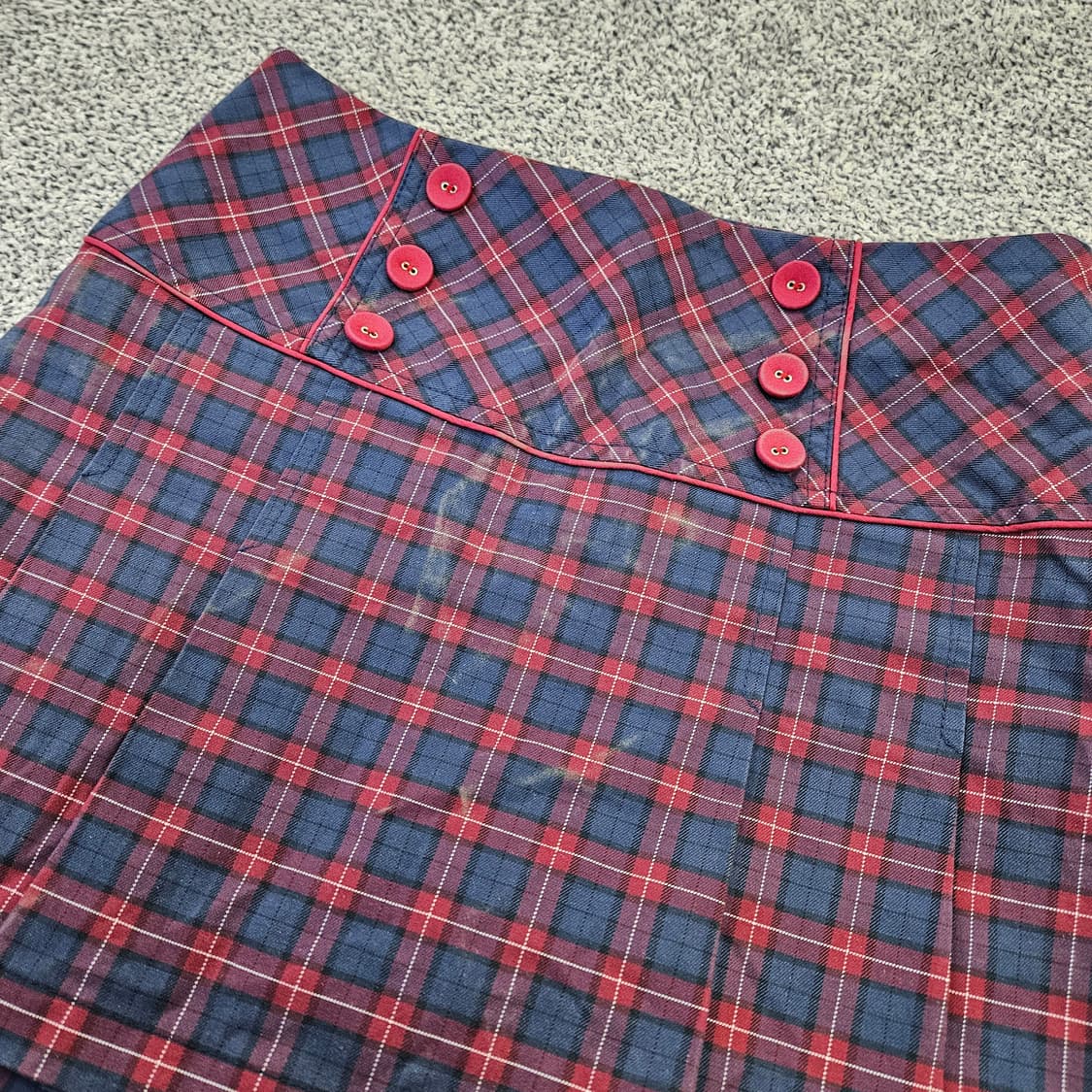 [64-88] 헤지스 여성 골프 체크 플리츠 미니 스커트  0102YH1 상품이미지2