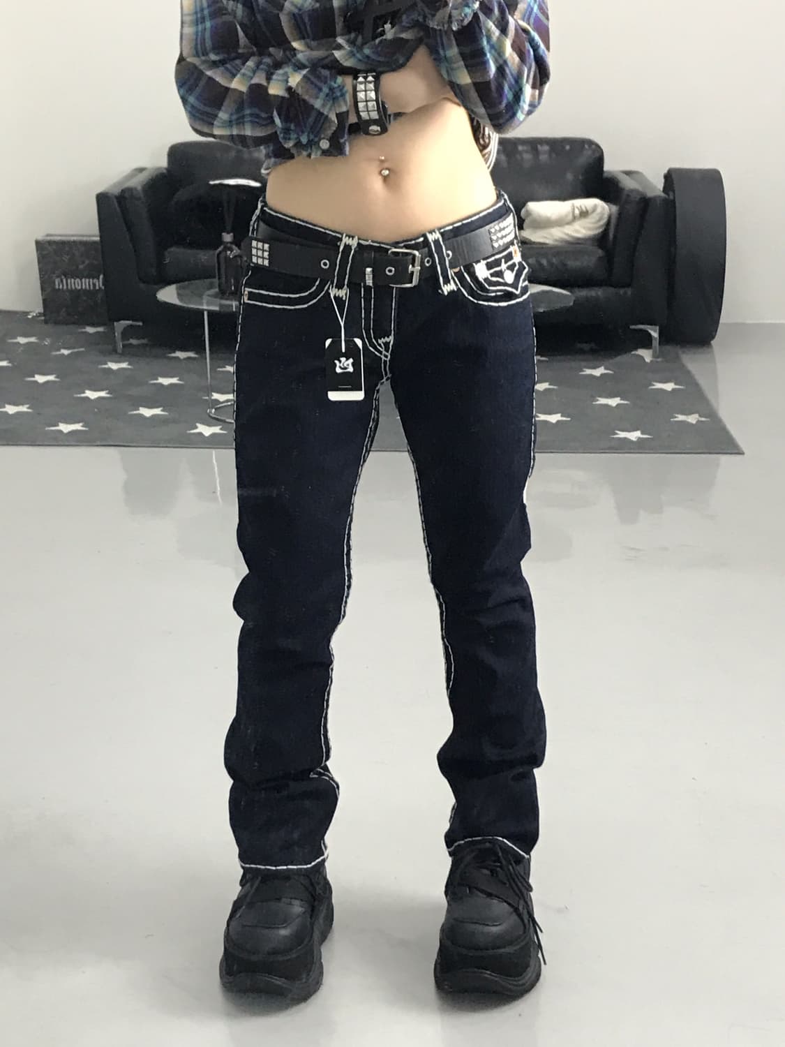 True Religion Stitch Cotton Jeans 상품이미지2