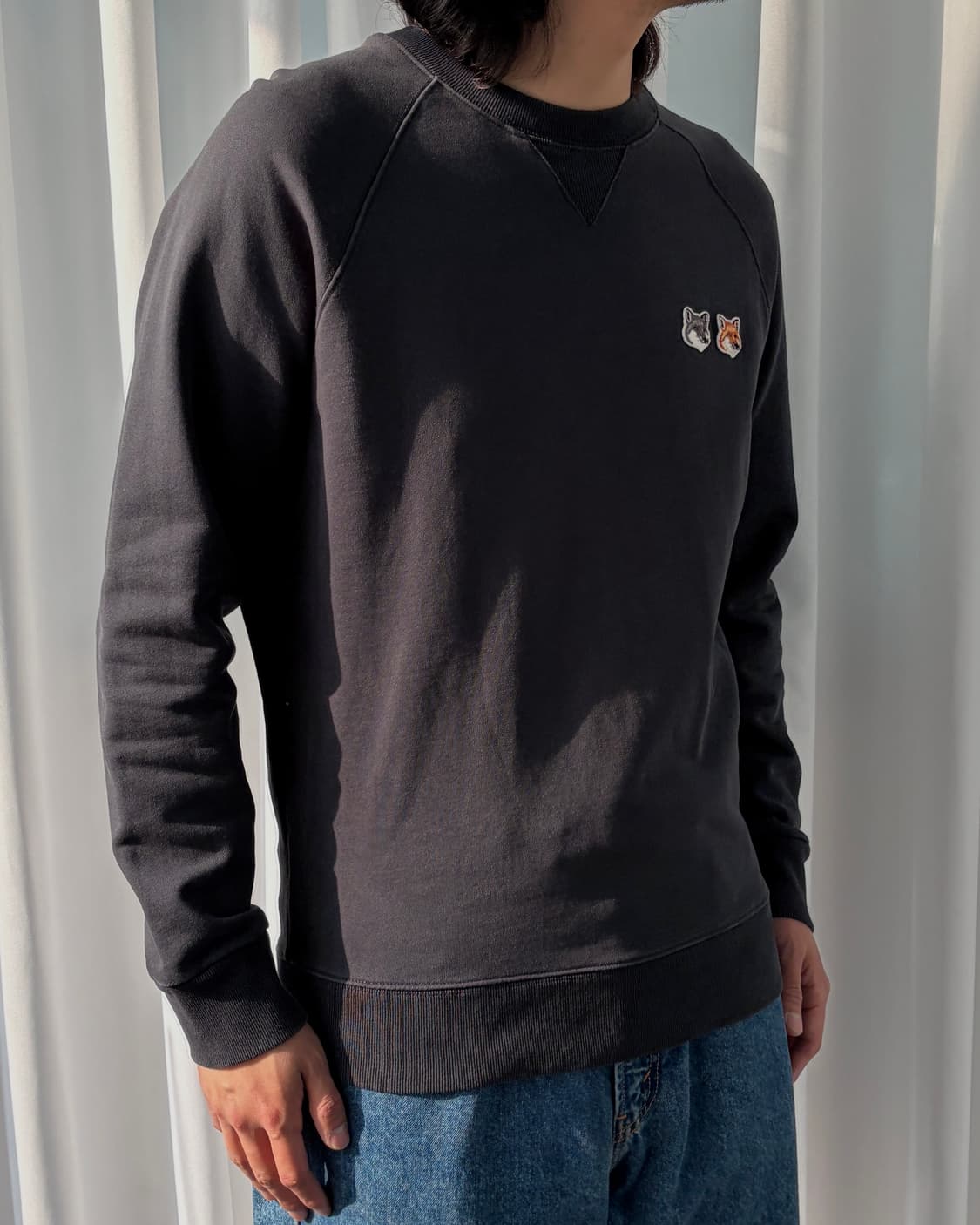 [M]메종 키츠네 더블 폭스 헤드 맨투맨 차콜 상품이미지4