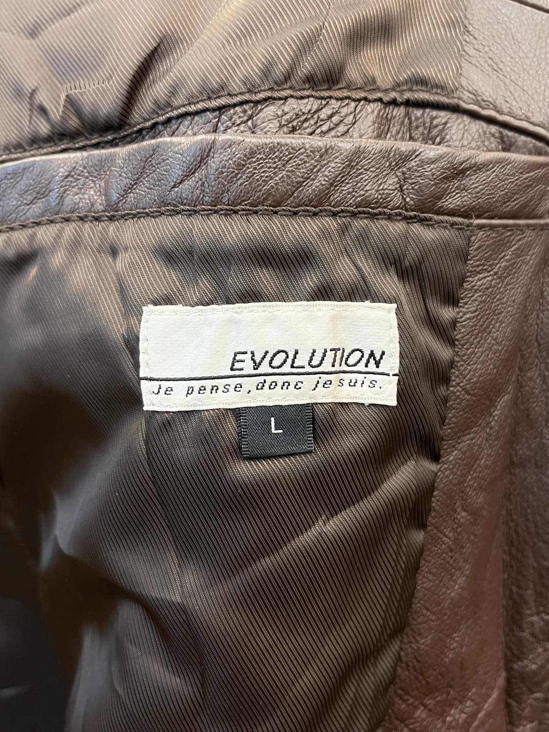 Evolution 피그 스킨 하이넥 레더 자켓 상품이미지8