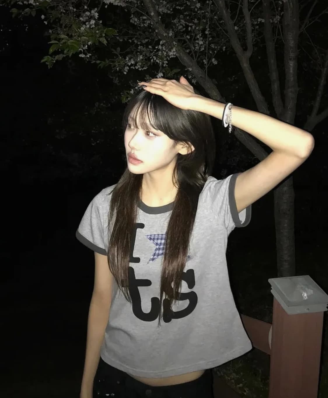 탄산마그네슘 링거 티셔츠 그레이 반팔 우먼 상품이미지1