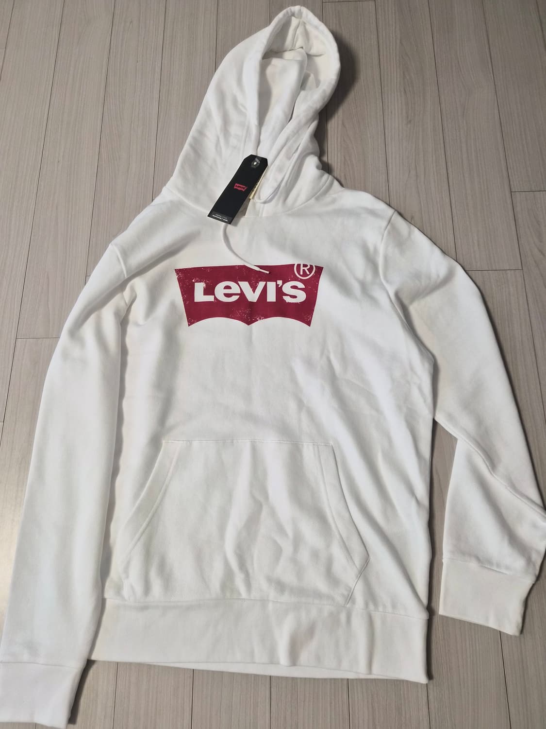 새상품리바이스(Levi's) 브랜드의 레드 배트윙  화이트 후드 상품이미지2