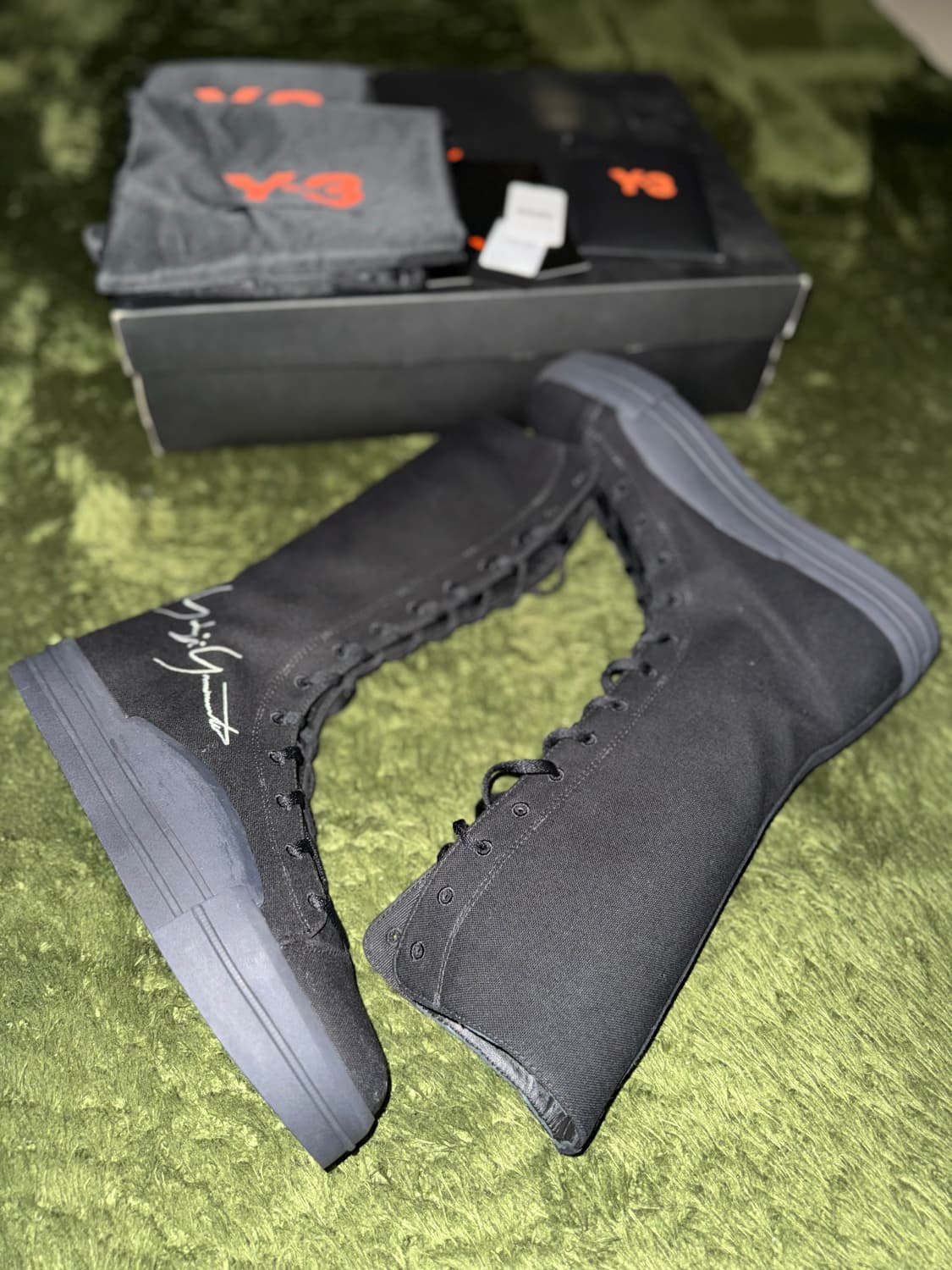 [275] Y-3 요지 야마모토 아디다스 유벤 엠브로더리 로고 부츠 상품이미지3