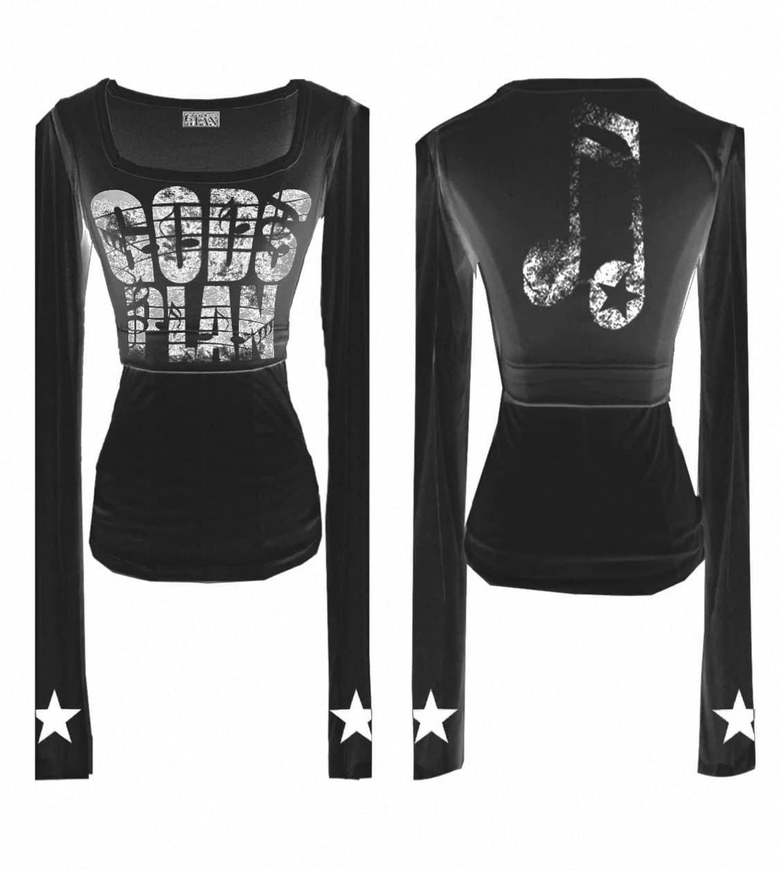 Gods plan 탑 빈티지 펑크 상품이미지1