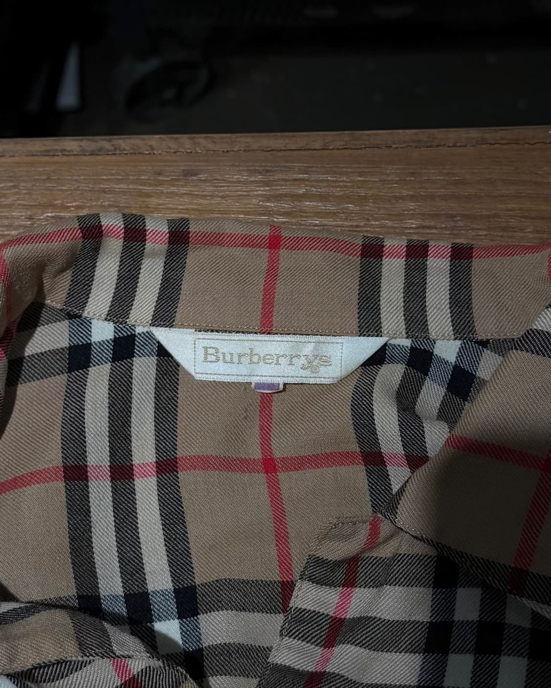 버버리 베이지 체크 코튼 셔츠 상품이미지7
