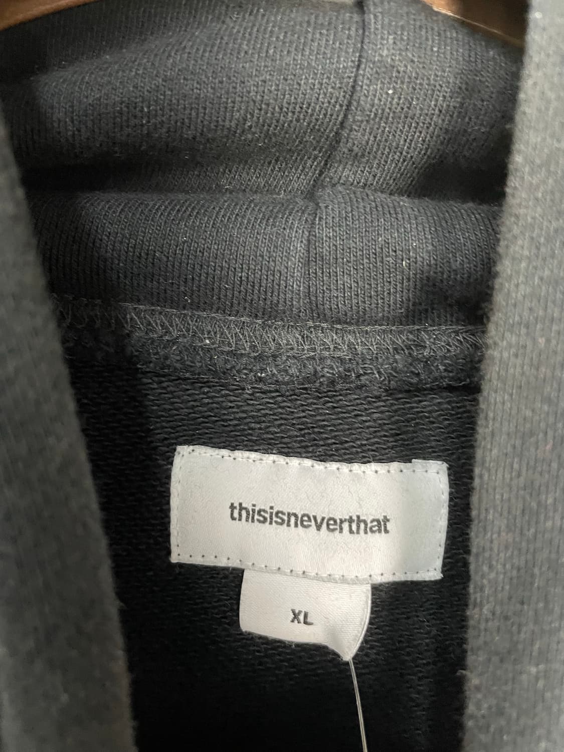 디스이즈네버댓 로고 블랙 후드티 H2176 상품이미지5