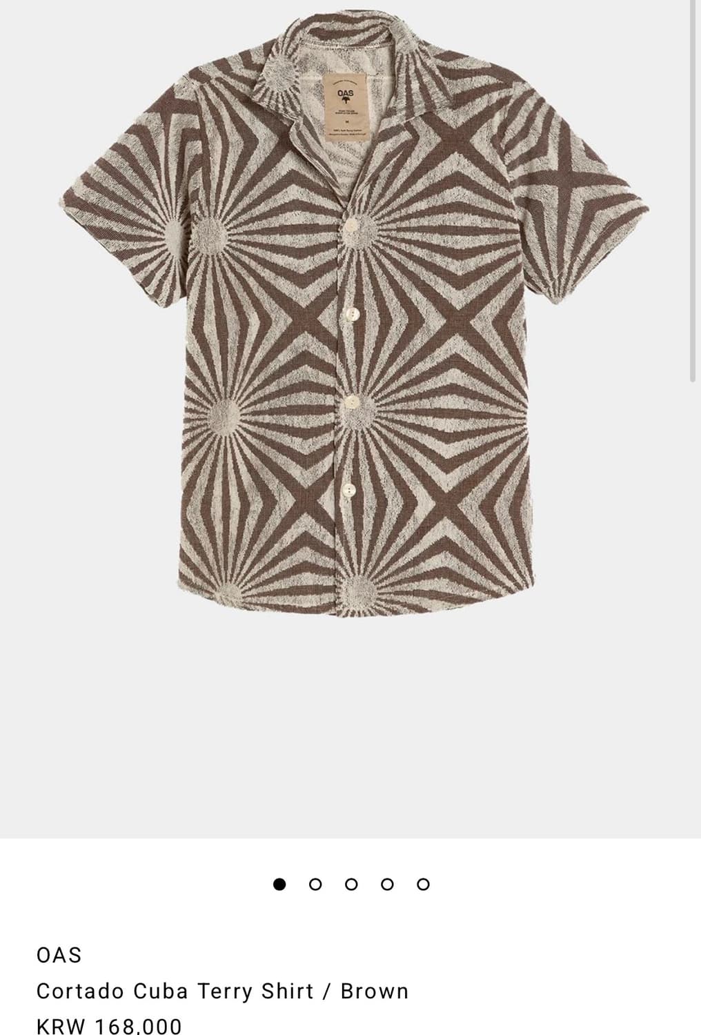 OAS Cortado Cuba Terry Shirt brown 상품이미지2