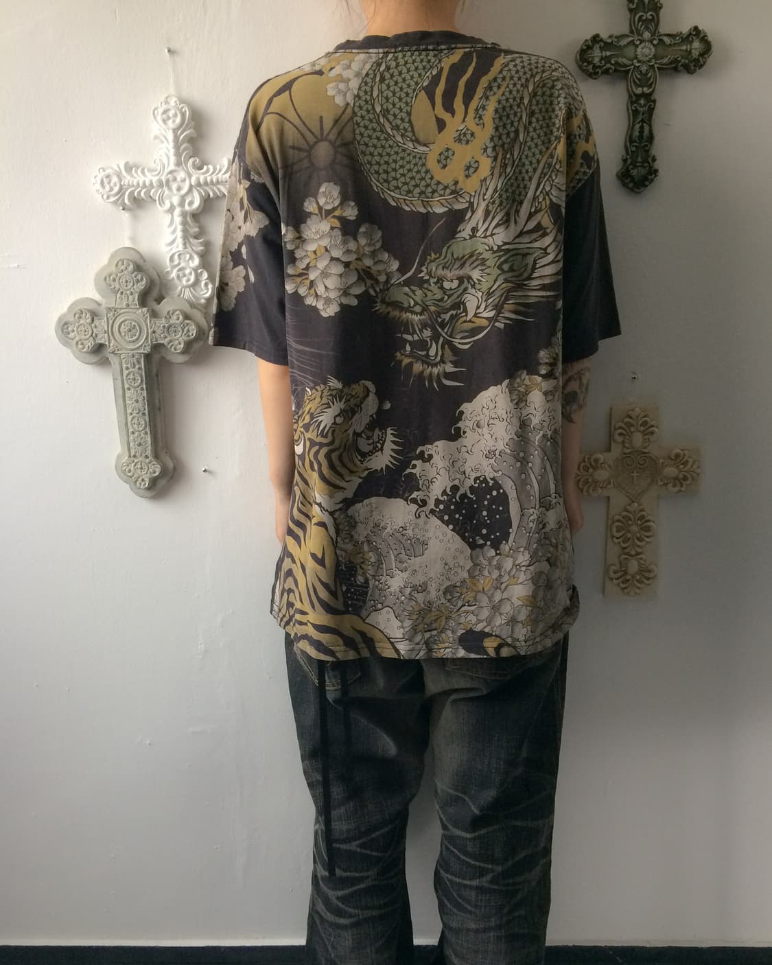 Back oriental full printing t shirt 상품이미지1