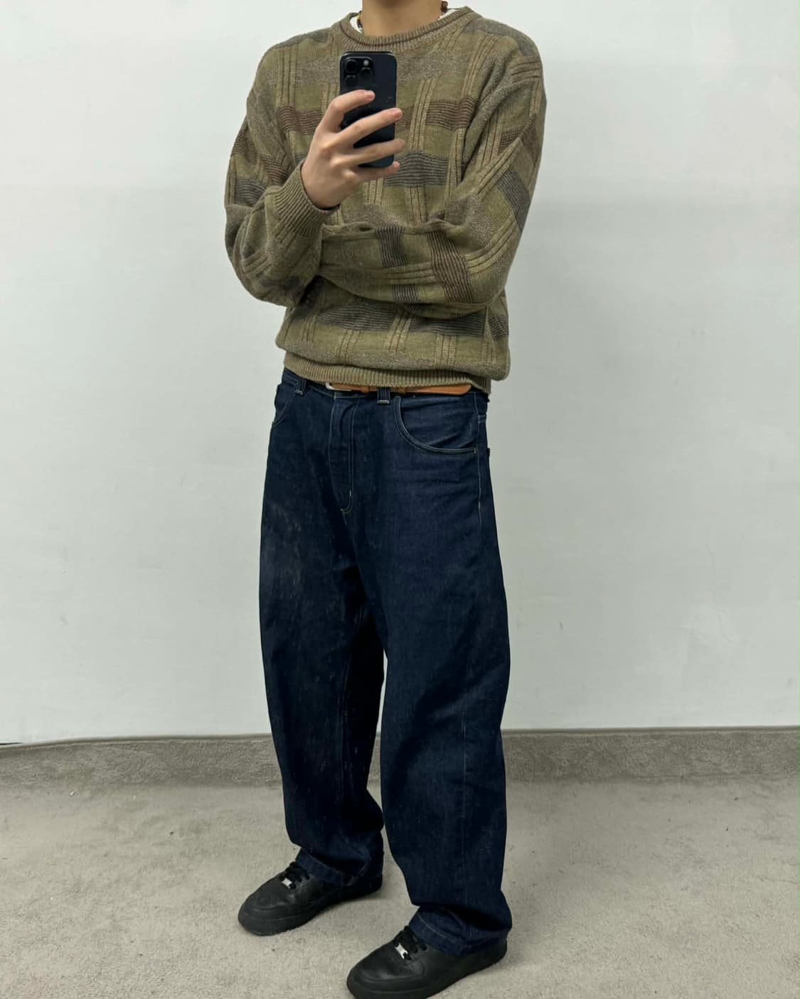 [M] Vulgaris 90s 일본 빈티지 블렌드 니트 스웨터 상품이미지3