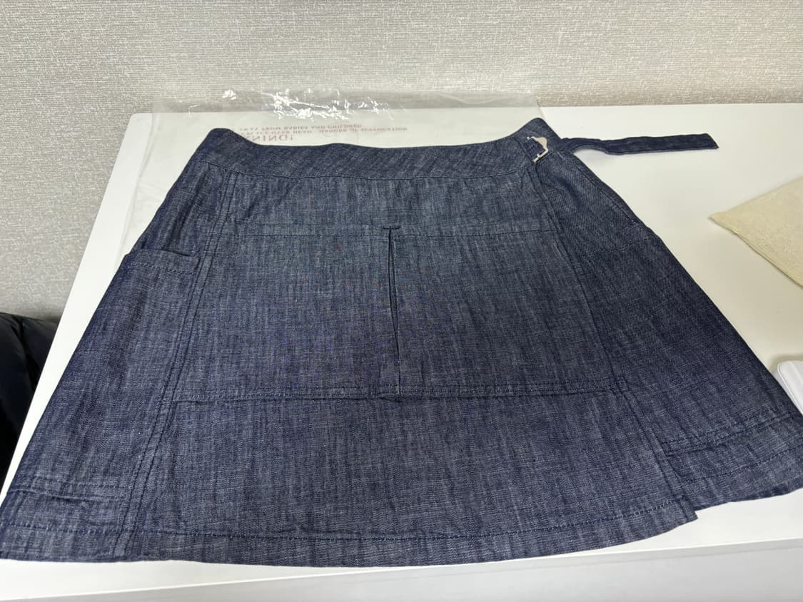 폴트 Mini denim wrap skirt ( 착용 x ) 상품이미지3