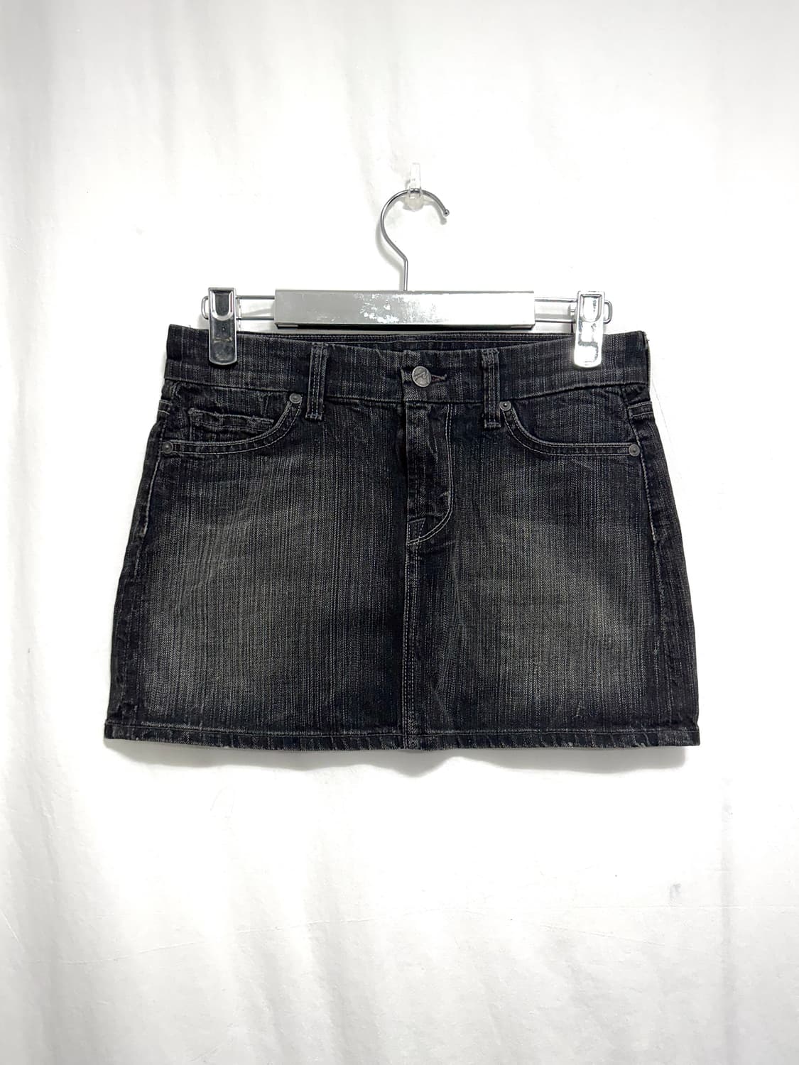 Black wash denim mini skirt 상품이미지2