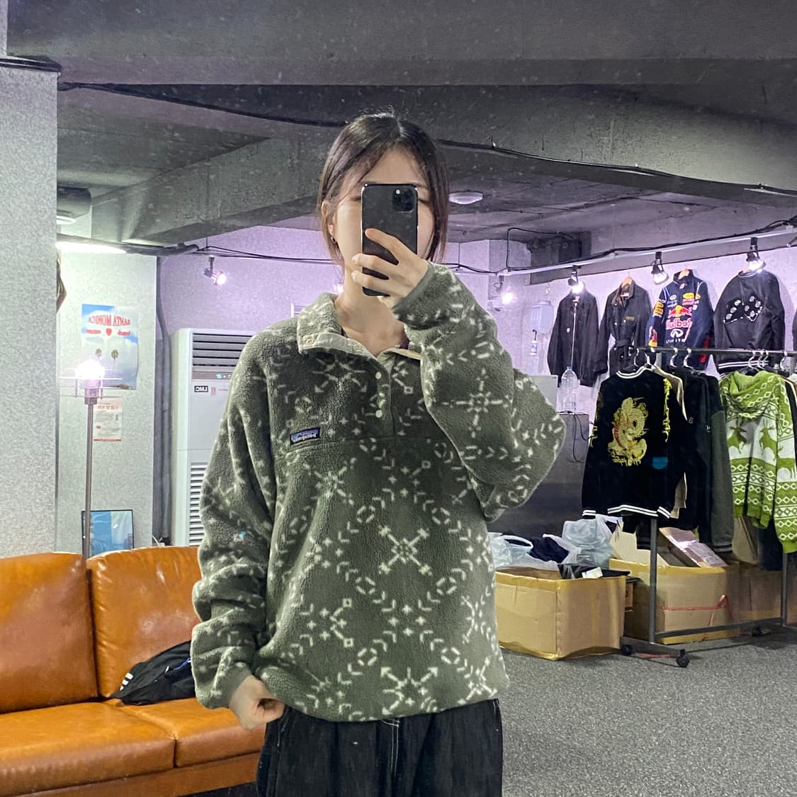 파타고니아 스노우 카키 플리스 B2371 상품이미지1